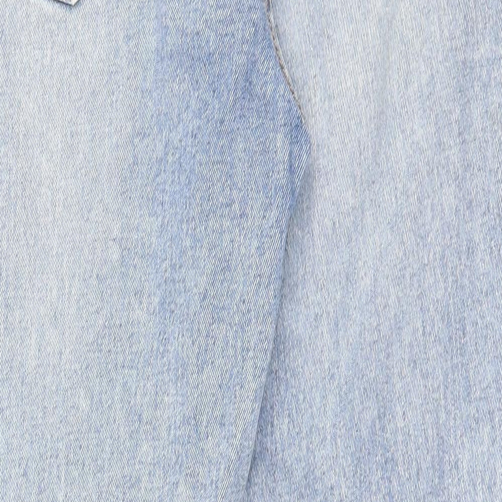 Toxik3 Womens Blue Houndstooth Cotton Mom Jeans Size 8 L27 in Regular Zip