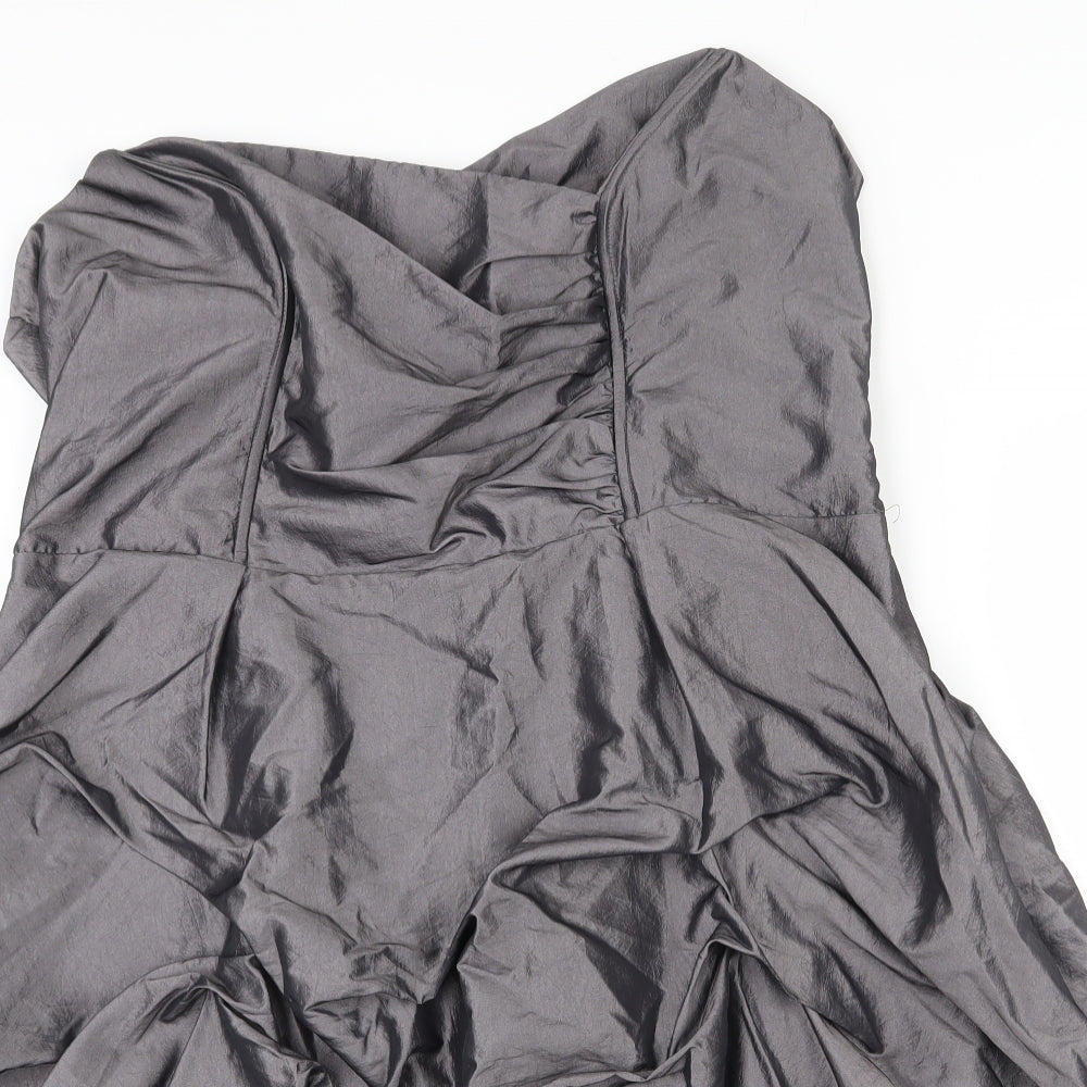 George Womens Grey  Nylon Fit & Flare  Size 22  Sweetheart Zip - boned top