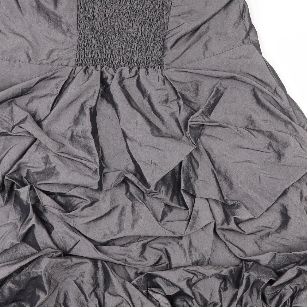 George Womens Grey  Nylon Fit & Flare  Size 22  Sweetheart Zip - boned top