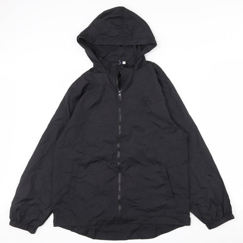 Peacocks Boys Black   Rain Coat Coat Size 12-13 Years  Zip