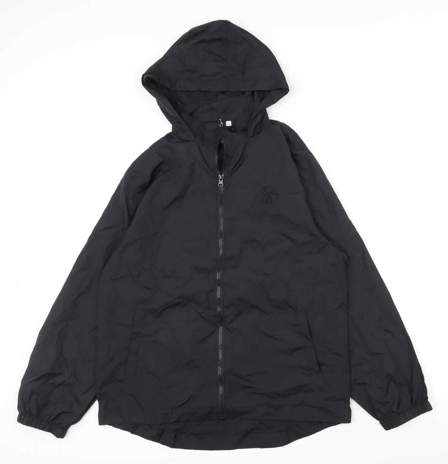 Peacocks Boys Black   Rain Coat Coat Size 12-13 Years  Zip