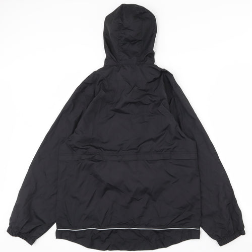 Peacocks Boys Black   Rain Coat Coat Size 12-13 Years  Zip