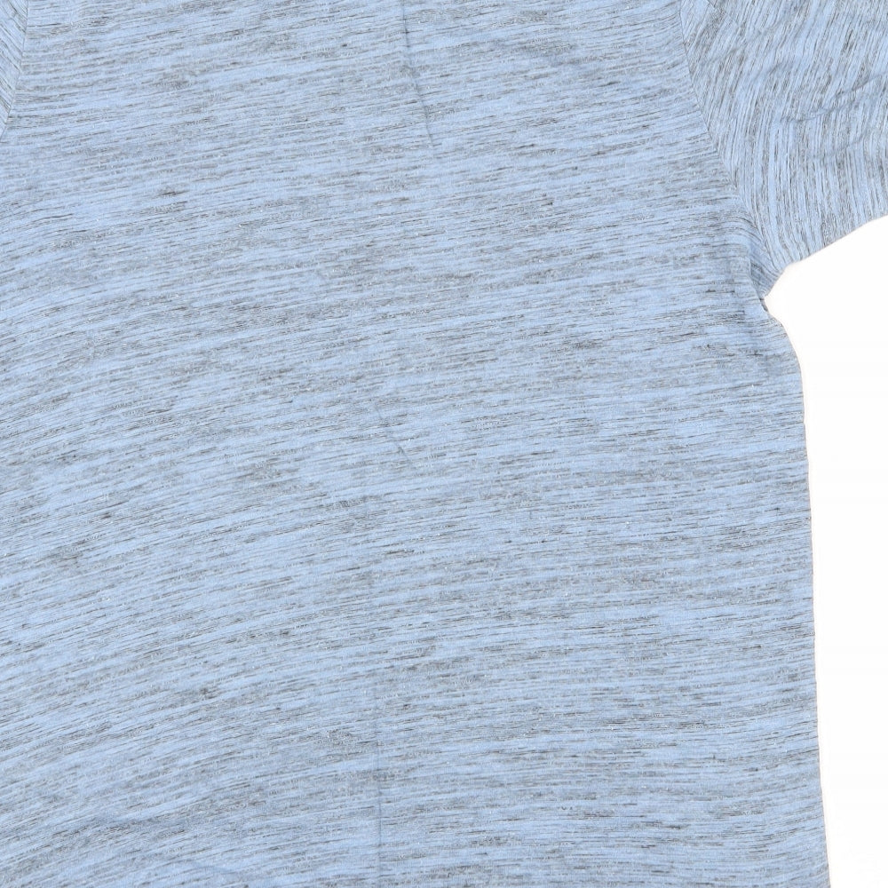 Centered Mens Blue  Cotton  T-Shirt Size M Round Neck