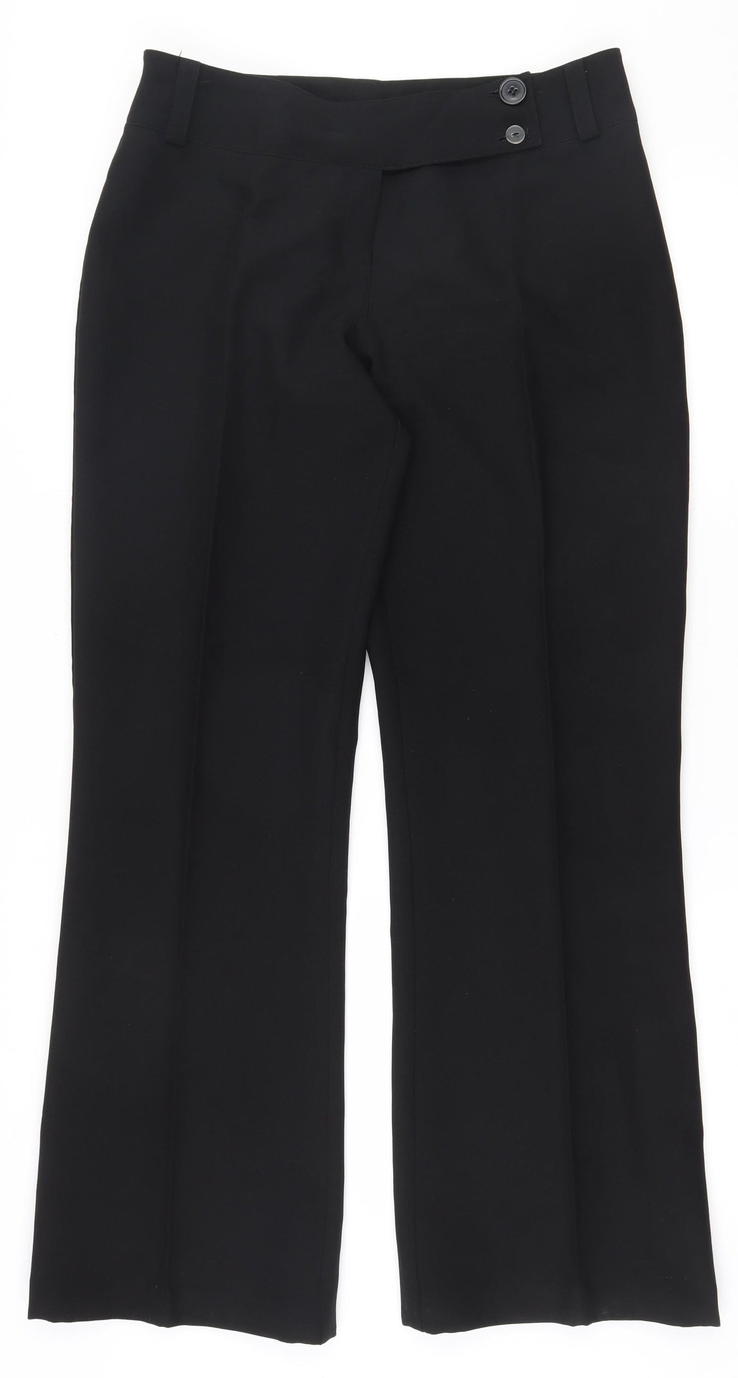XE Womens Black  Polyester Dress Pants Trousers Size 12 L30 in Regular Zip
