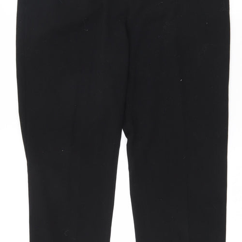 Marks and Spencer Womens Black  Polyester Dress Pants Trousers Size 14 L27.5 in Regular Zip