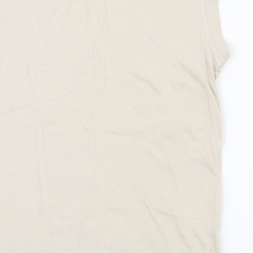 Jac Boys Beige  100% Cotton Pullover T-Shirt Size 9-10 Years Crew Neck Pullover