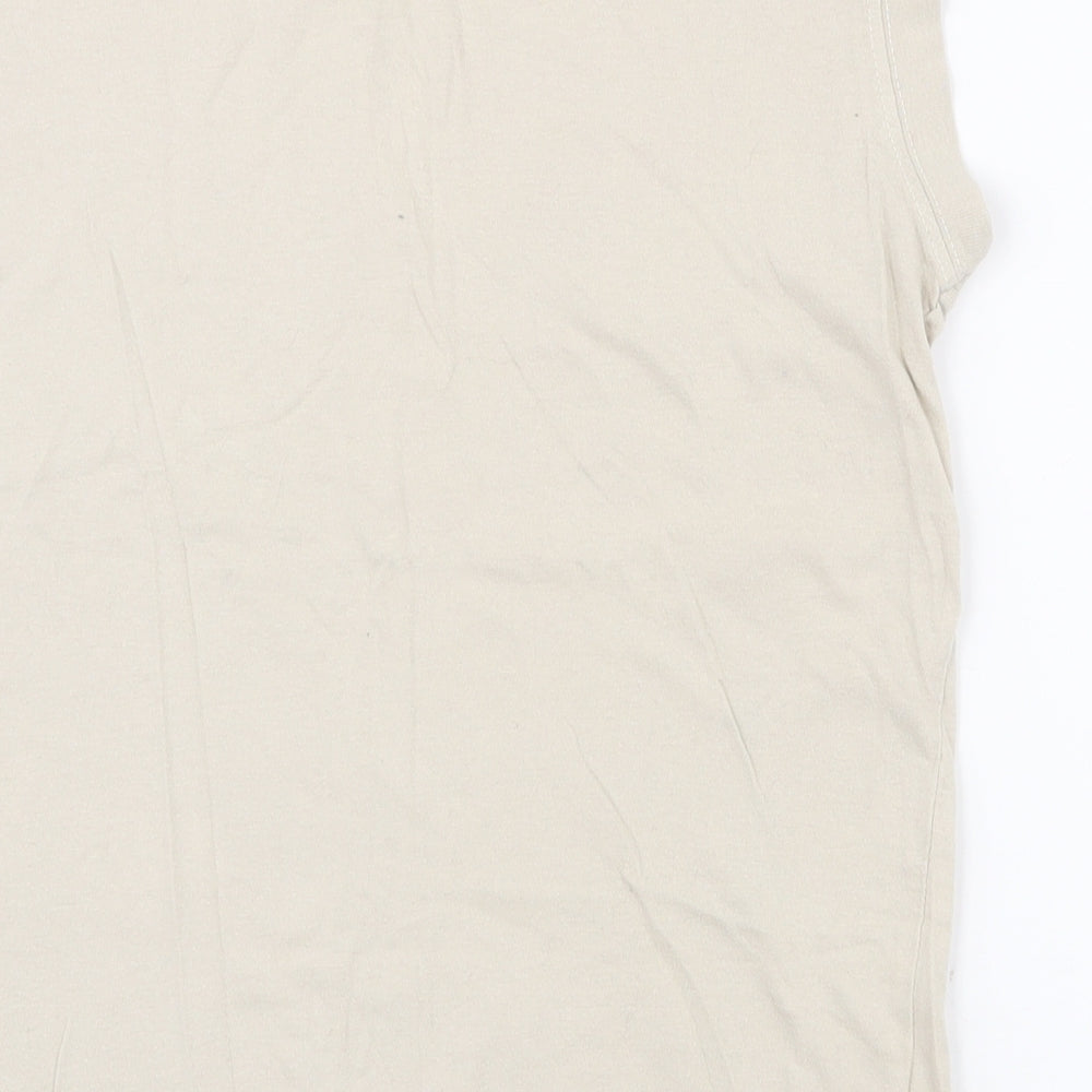 Jac Boys Beige  100% Cotton Pullover T-Shirt Size 9-10 Years Crew Neck Pullover