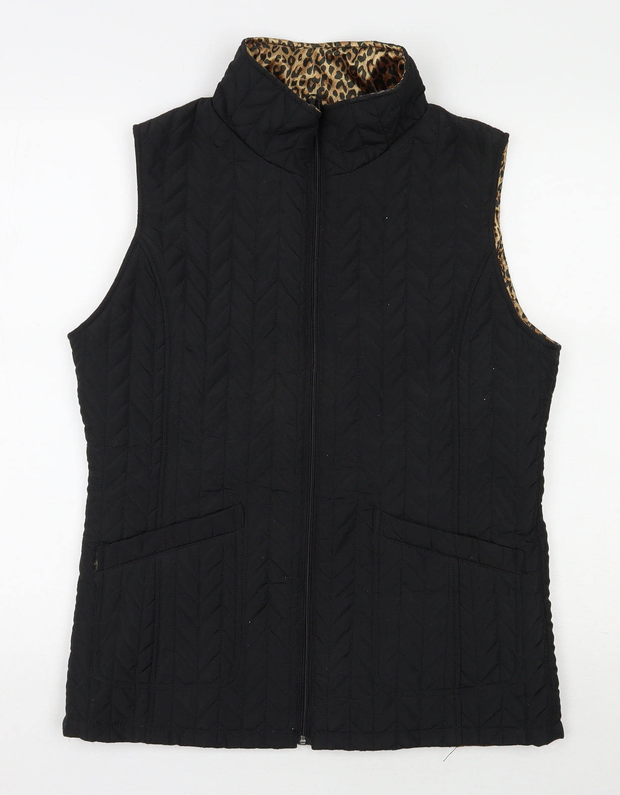 Casamia Womens Black   Gilet Waistcoat Size S  Zip