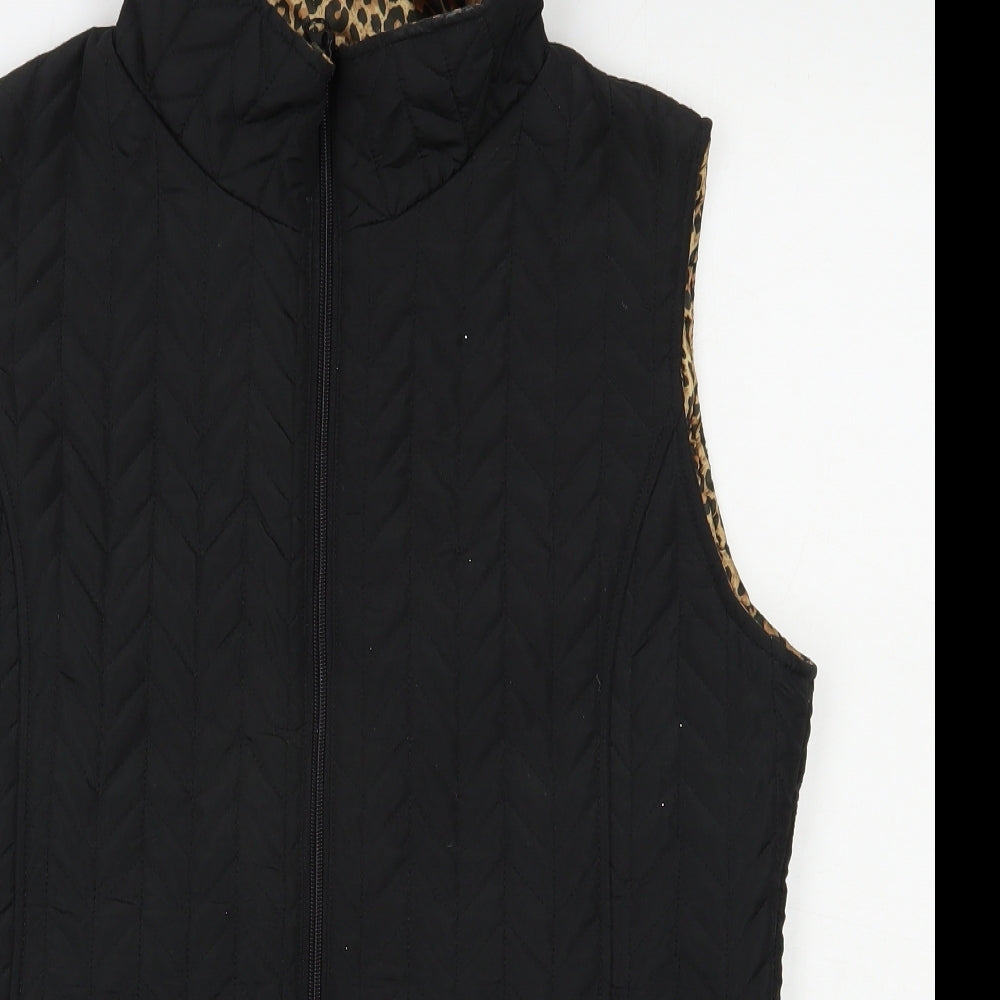 Casamia Womens Black   Gilet Waistcoat Size S  Zip