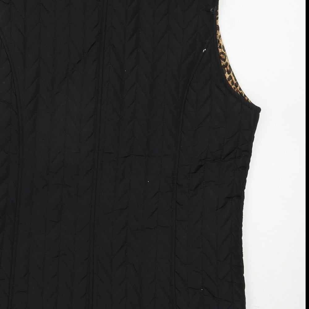 Casamia Womens Black   Gilet Waistcoat Size S  Zip