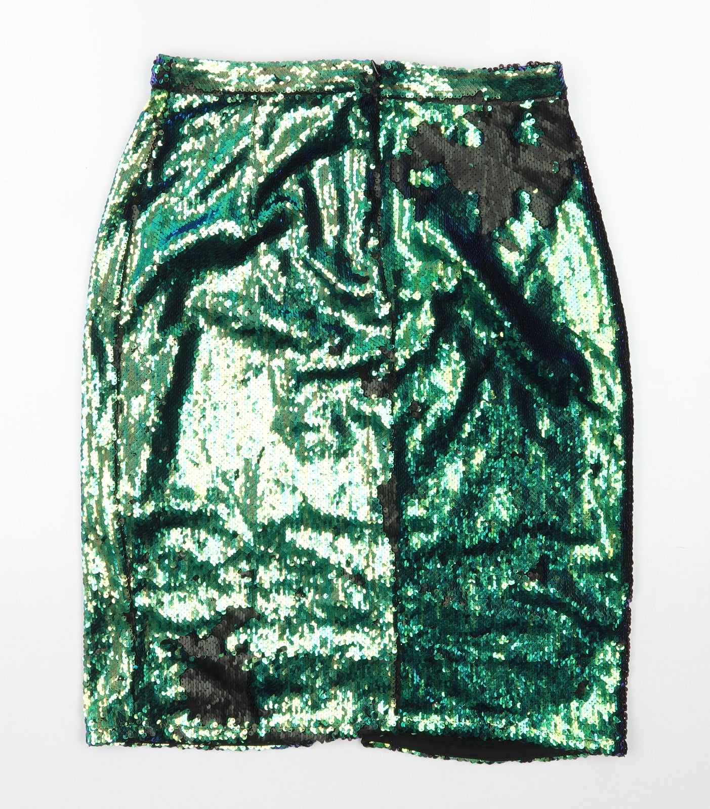 River Island Womens Green  Polyester Straight & Pencil Skirt Size 10   Zip