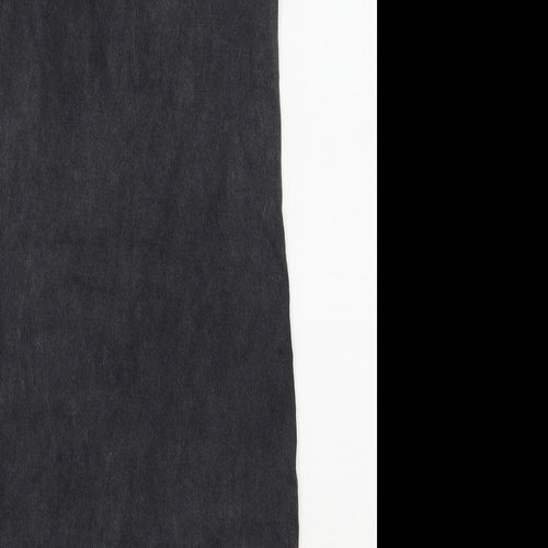 Mango Womens Grey  Polyester Bodycon  Size S  Scoop Neck Zip