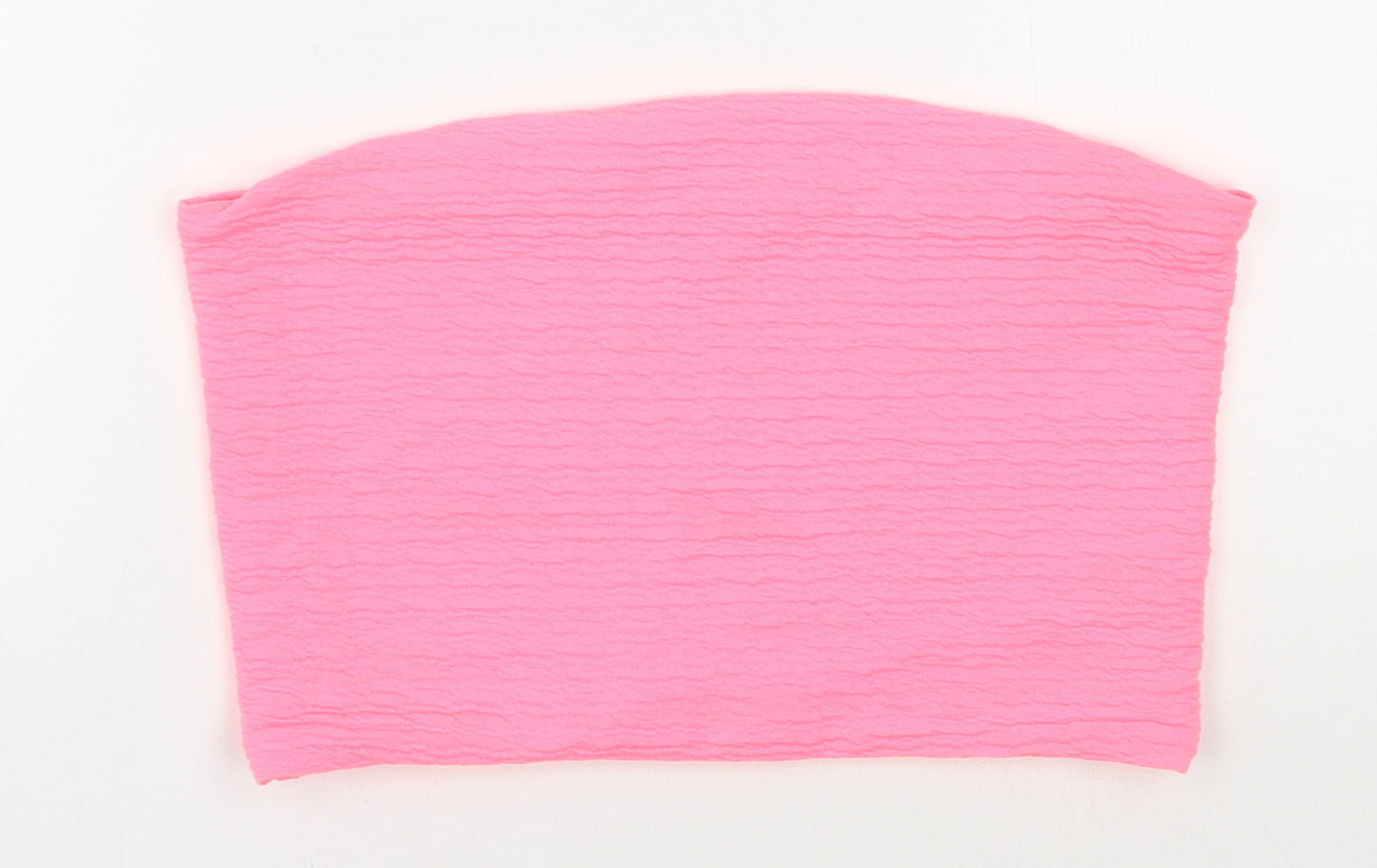 River Island Womens Pink  Polyester Cropped T-Shirt Size 12 Off the Shoulder