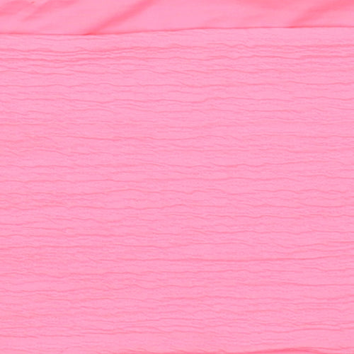River Island Womens Pink  Polyester Cropped T-Shirt Size 12 Off the Shoulder