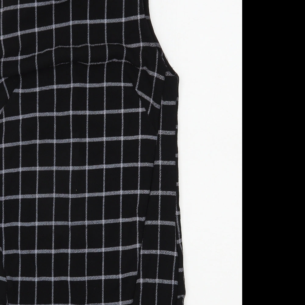 Atmosphere Womens Black Check Polyester Shift  Size 8  Round Neck Pullover