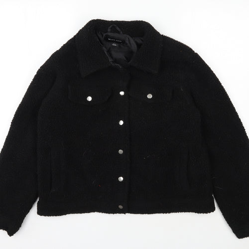 Brave Soul Womens Black   Jacket  Size 12  Snap