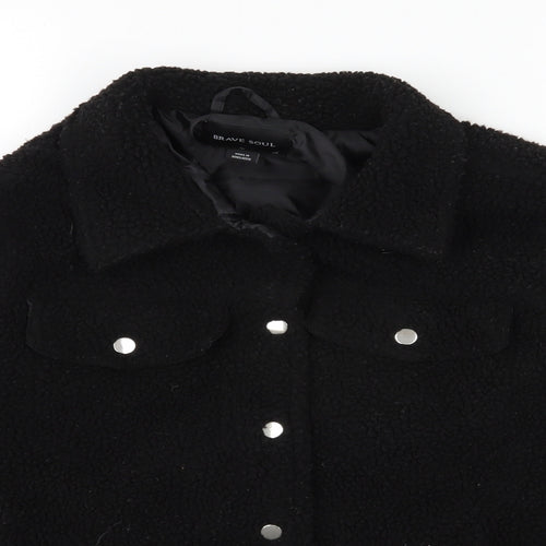 Brave Soul Womens Black   Jacket  Size 12  Snap