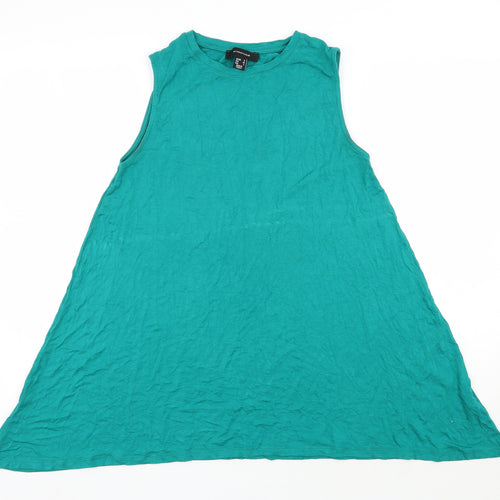 Atmosphere Womens Green  Viscose Jersey Tank Size 8 Round Neck
