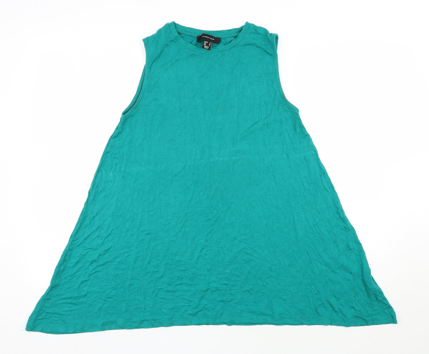Atmosphere Womens Green  Viscose Jersey Tank Size 8 Round Neck