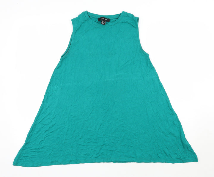 Atmosphere Womens Green  Viscose Jersey Tank Size 8 Round Neck