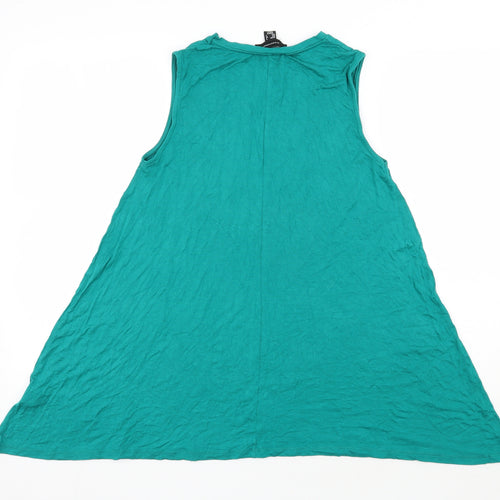 Atmosphere Womens Green  Viscose Jersey Tank Size 8 Round Neck