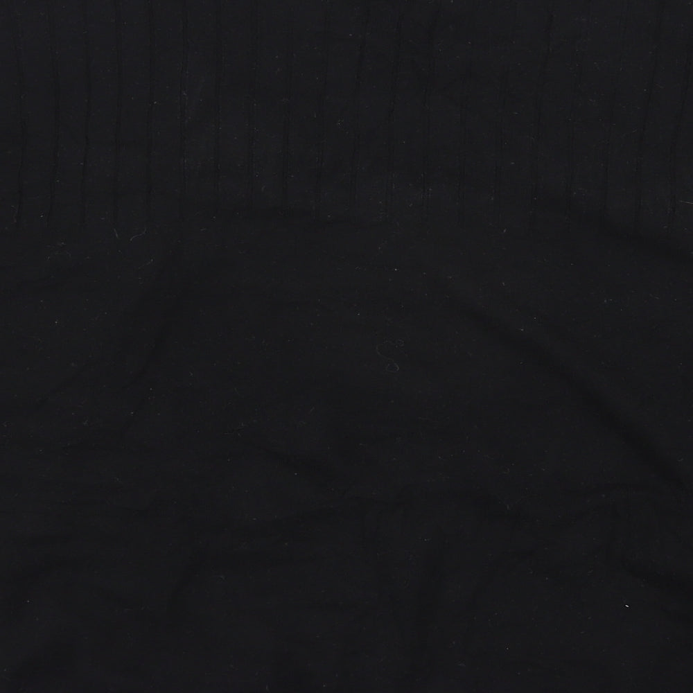 Great Plains Womens Black V-Neck  Polyester Cardigan Jumper Size M