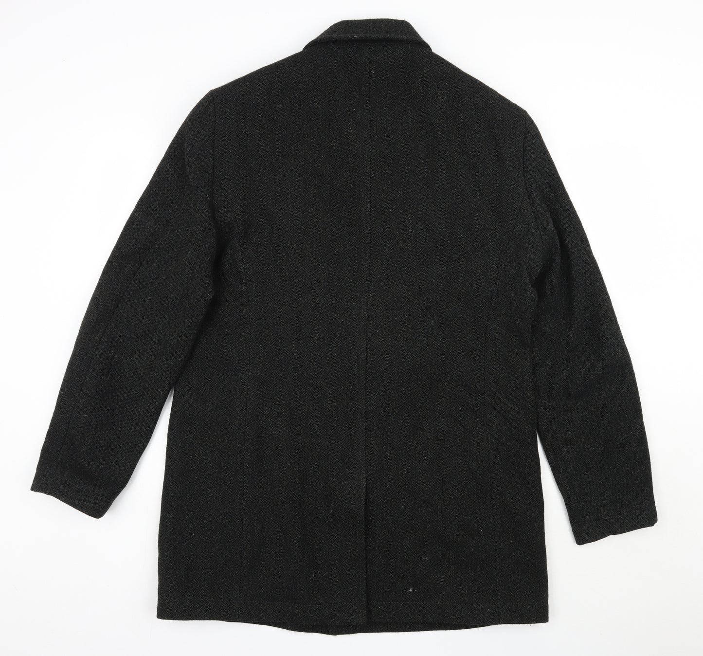 NEXT Mens Green   Pea Coat Coat Size L  Button