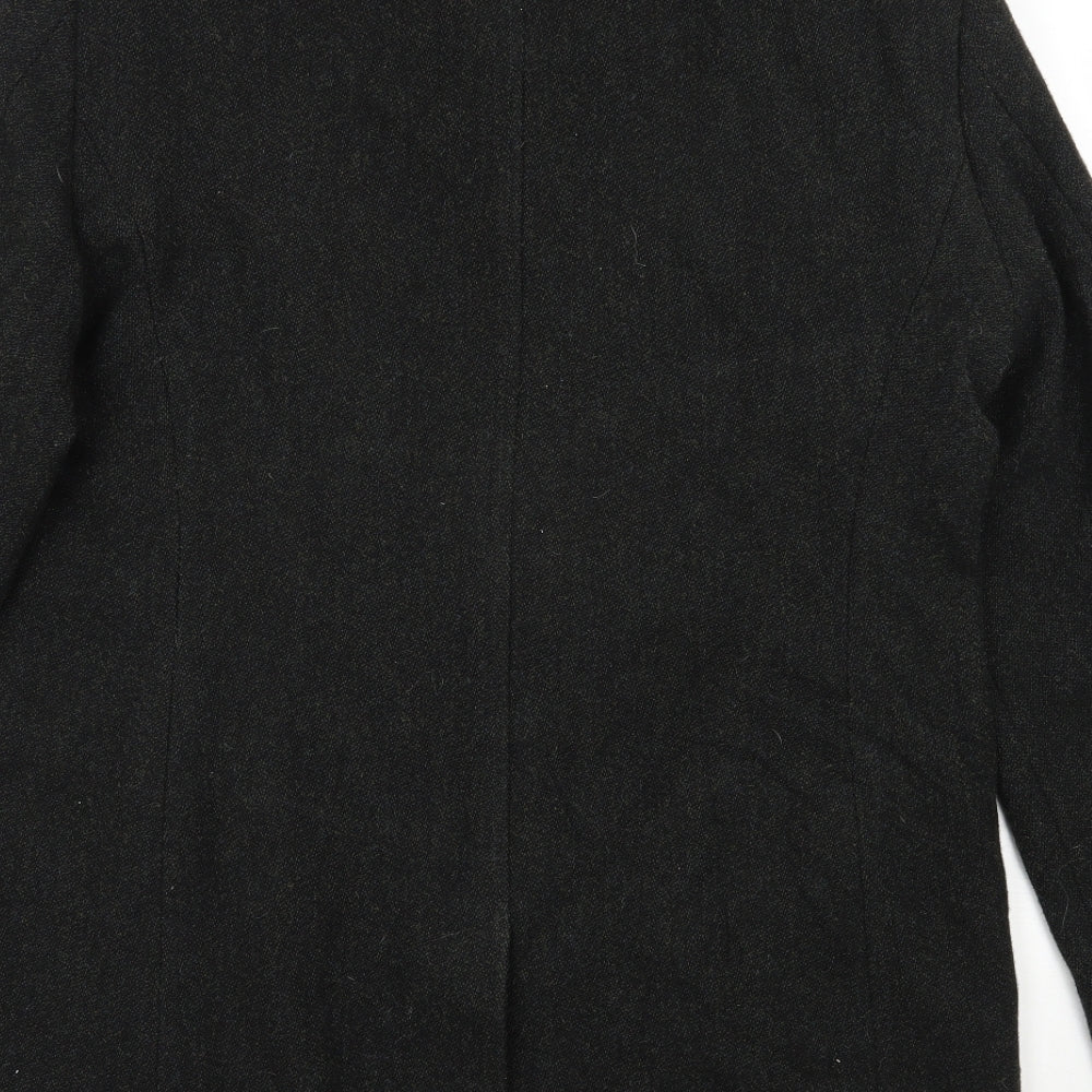 NEXT Mens Green   Pea Coat Coat Size L  Button