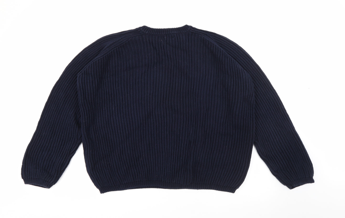 Joseph Homme Mens Blue Crew Neck  Cotton Pullover Jumper Size XL