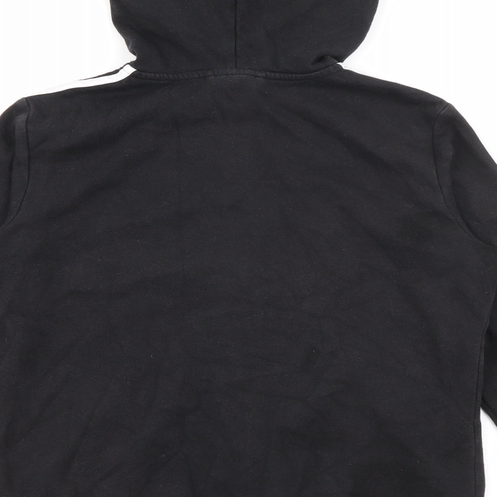 adidas Mens Black  Cotton Full Zip Hoodie Size M