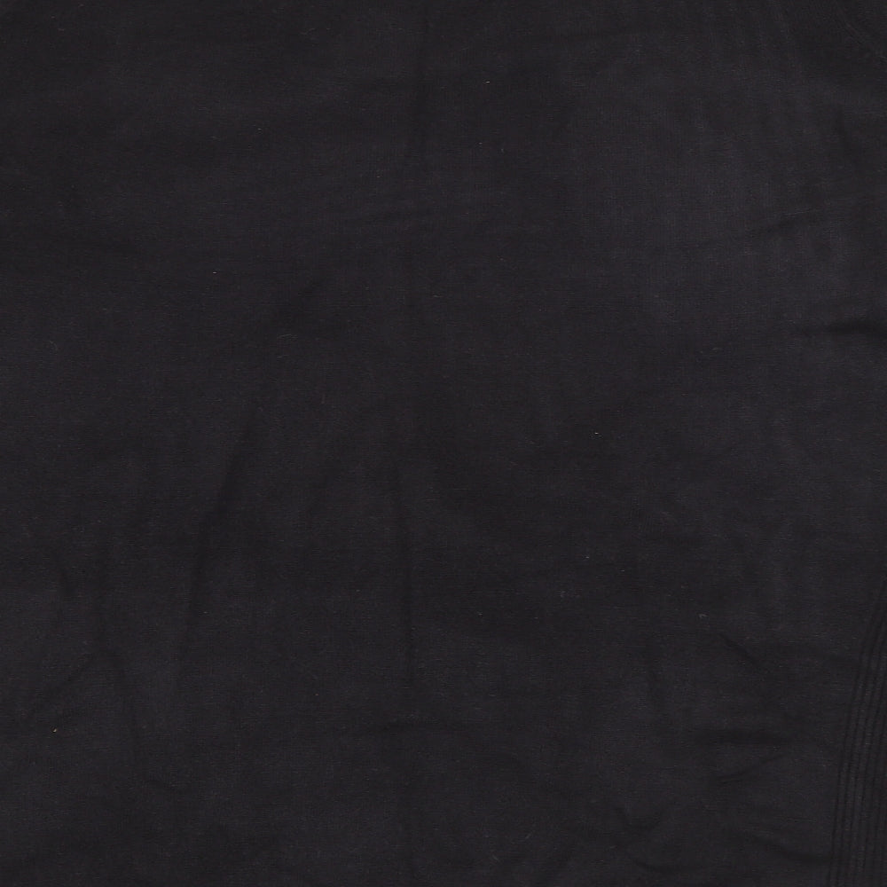 Dorothy Perkins Womens Black Scoop Neck  Acrylic Pullover Jumper Size 16