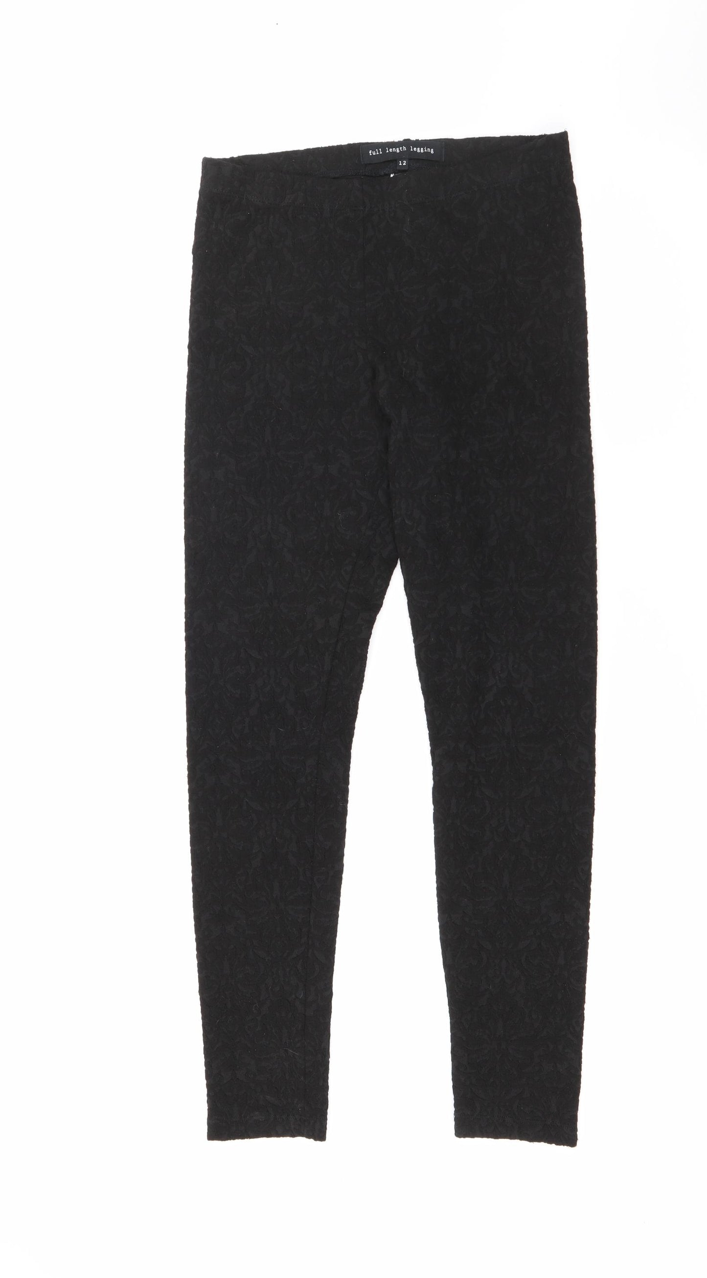 NEXT Womens Black  Polyester Pedal Pusher Leggings Size 12 L28 in