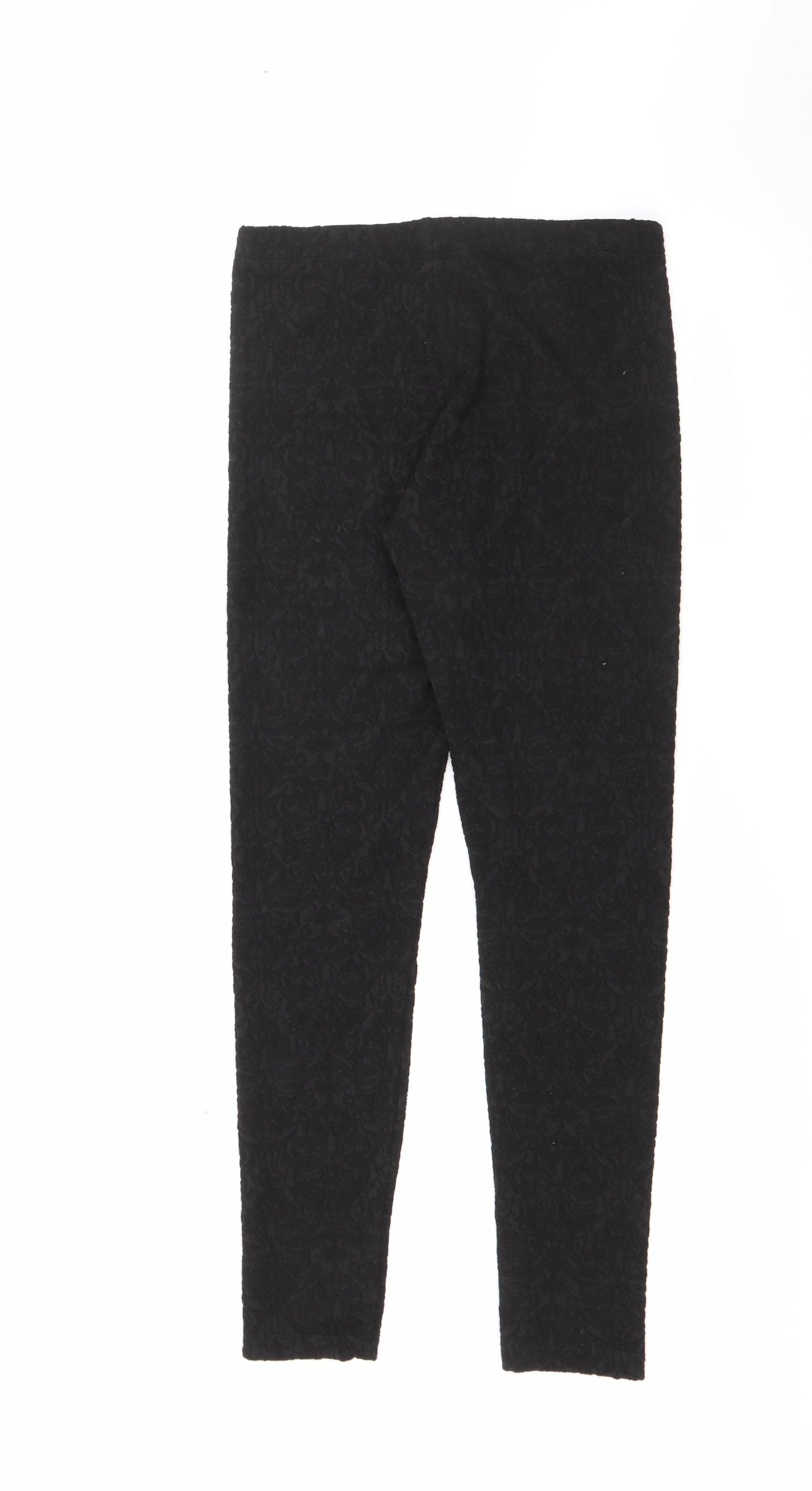 NEXT Womens Black  Polyester Pedal Pusher Leggings Size 12 L28 in