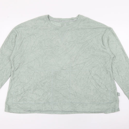 Primark Womens Green Crew Neck  Viscose Pullover Jumper Size S