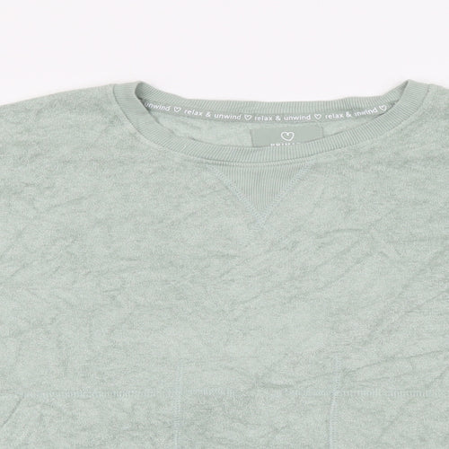 Primark Womens Green Crew Neck  Viscose Pullover Jumper Size S