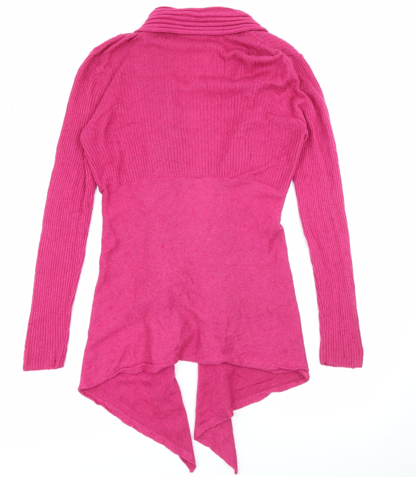 George Womens Pink V-Neck  Nylon Cardigan Jumper Size 14