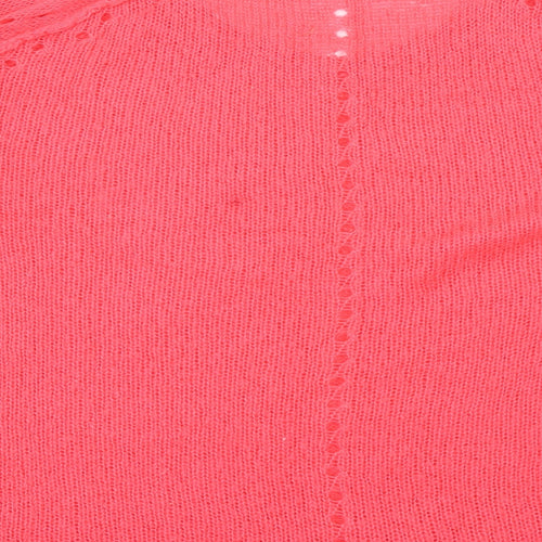 George Womens Red Scoop Neck  Acrylic Pullover Jumper Size 16
