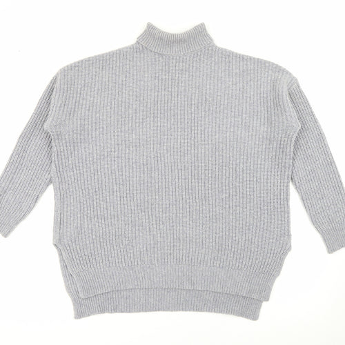 R Studio Womens Purple Roll Neck  Polyamide Pullover Jumper Size 14