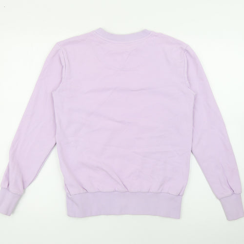 Dad's Cap Womens Purple  Cotton Pullover Sweatshirt Size 2XS