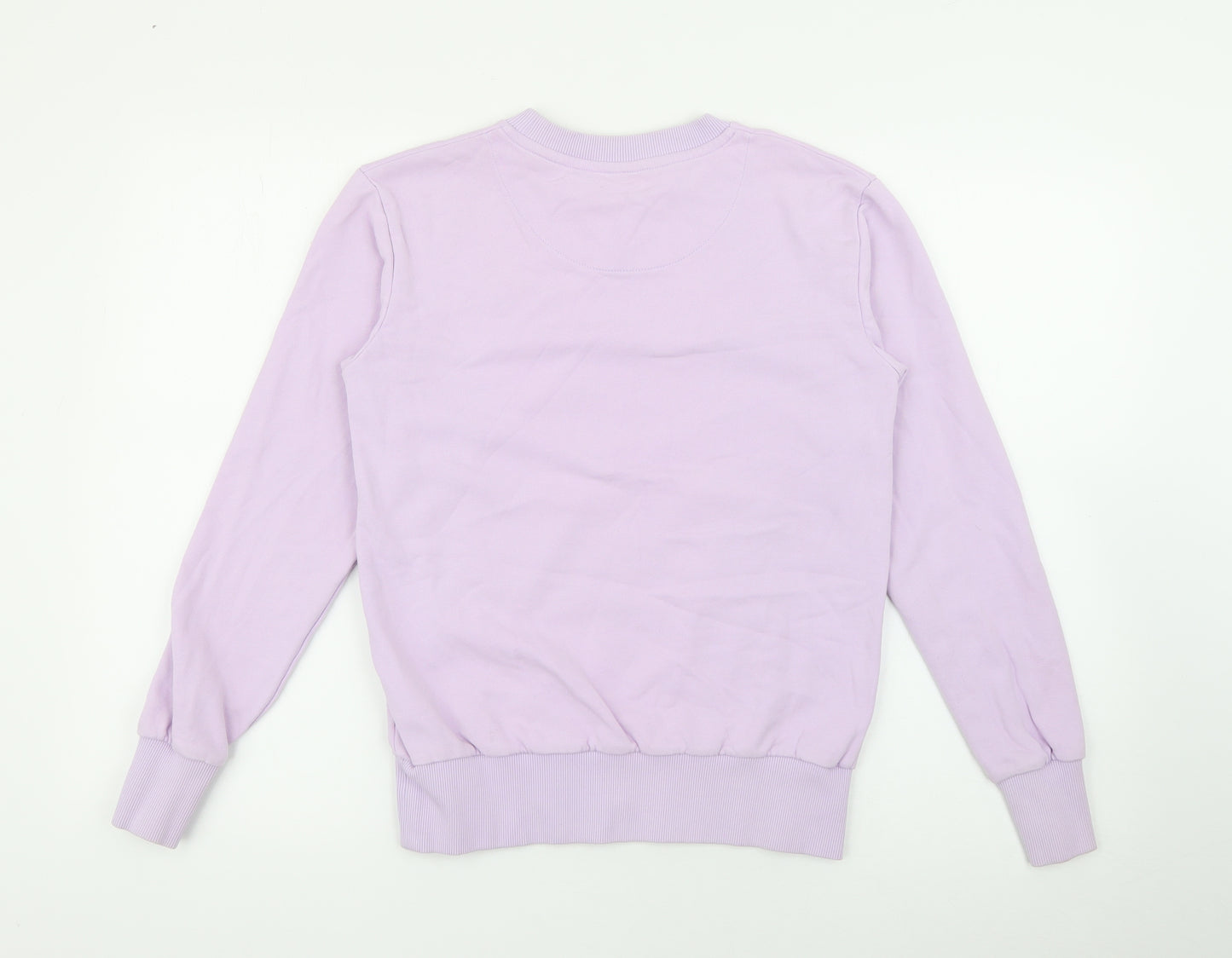 Dad's Cap Womens Purple  Cotton Pullover Sweatshirt Size 2XS