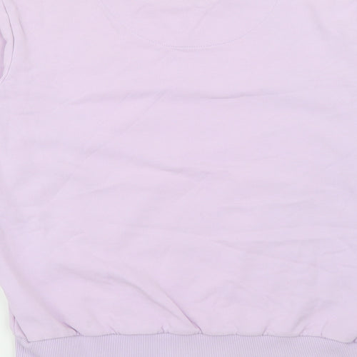 Dad's Cap Womens Purple  Cotton Pullover Sweatshirt Size 2XS