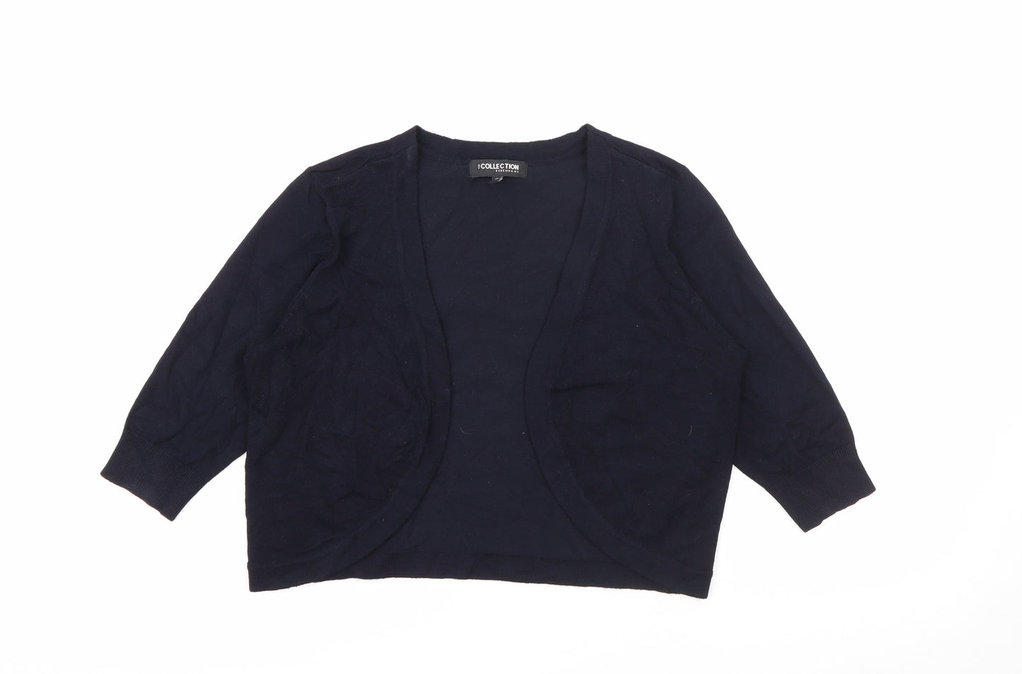 Debenhams Womens Blue V-Neck  Viscose Shrug Jumper Size 10