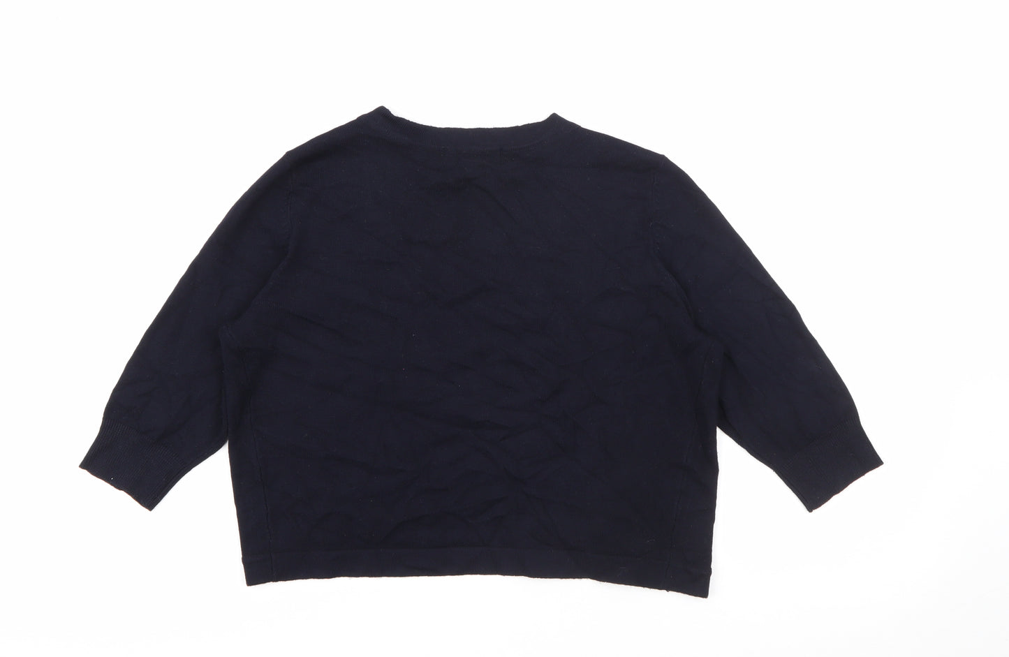 Debenhams Womens Blue V-Neck  Viscose Shrug Jumper Size 10