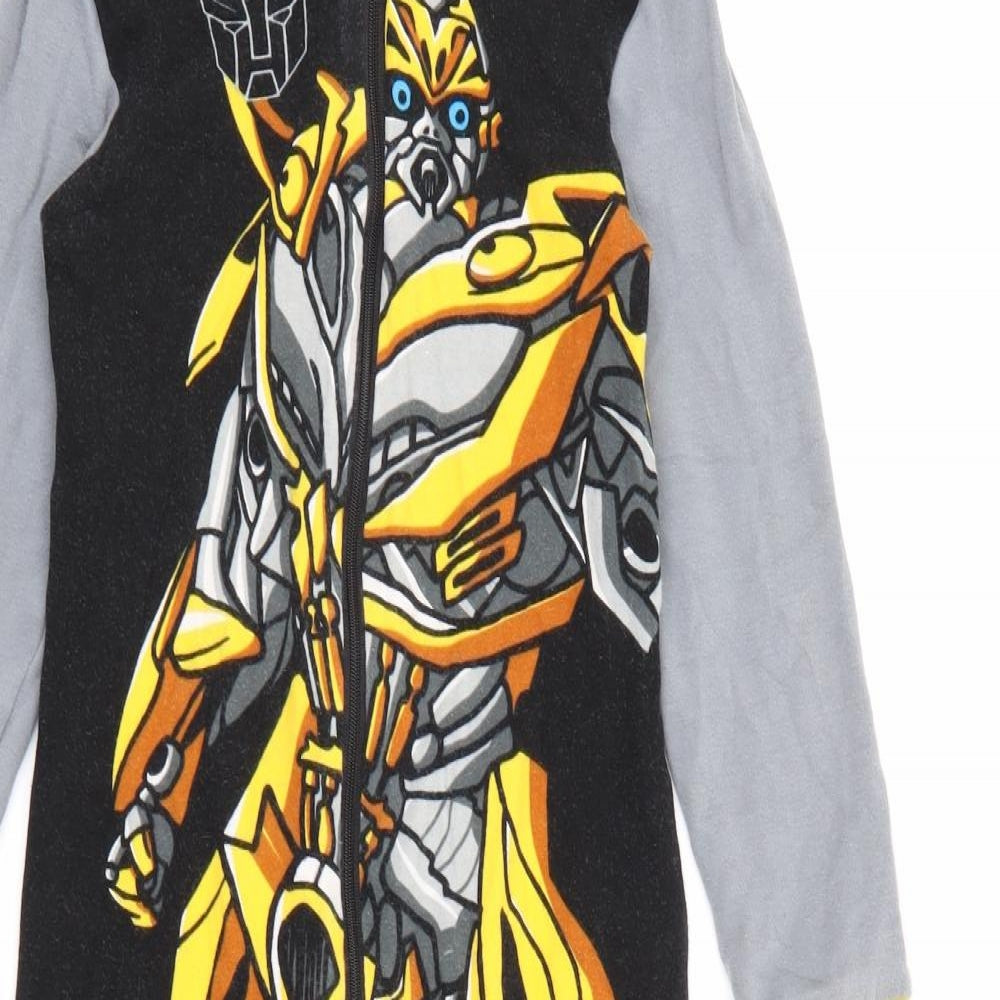 George Boys Black Solid Cotton  One Piece Size 5-6 Years  Zip - Transformers