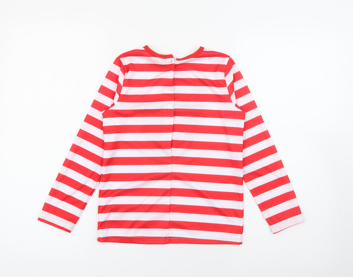 TU Boys Red Round Neck Striped Polyester Pullover Jumper Size 7-8 Years   - Where's Wally?