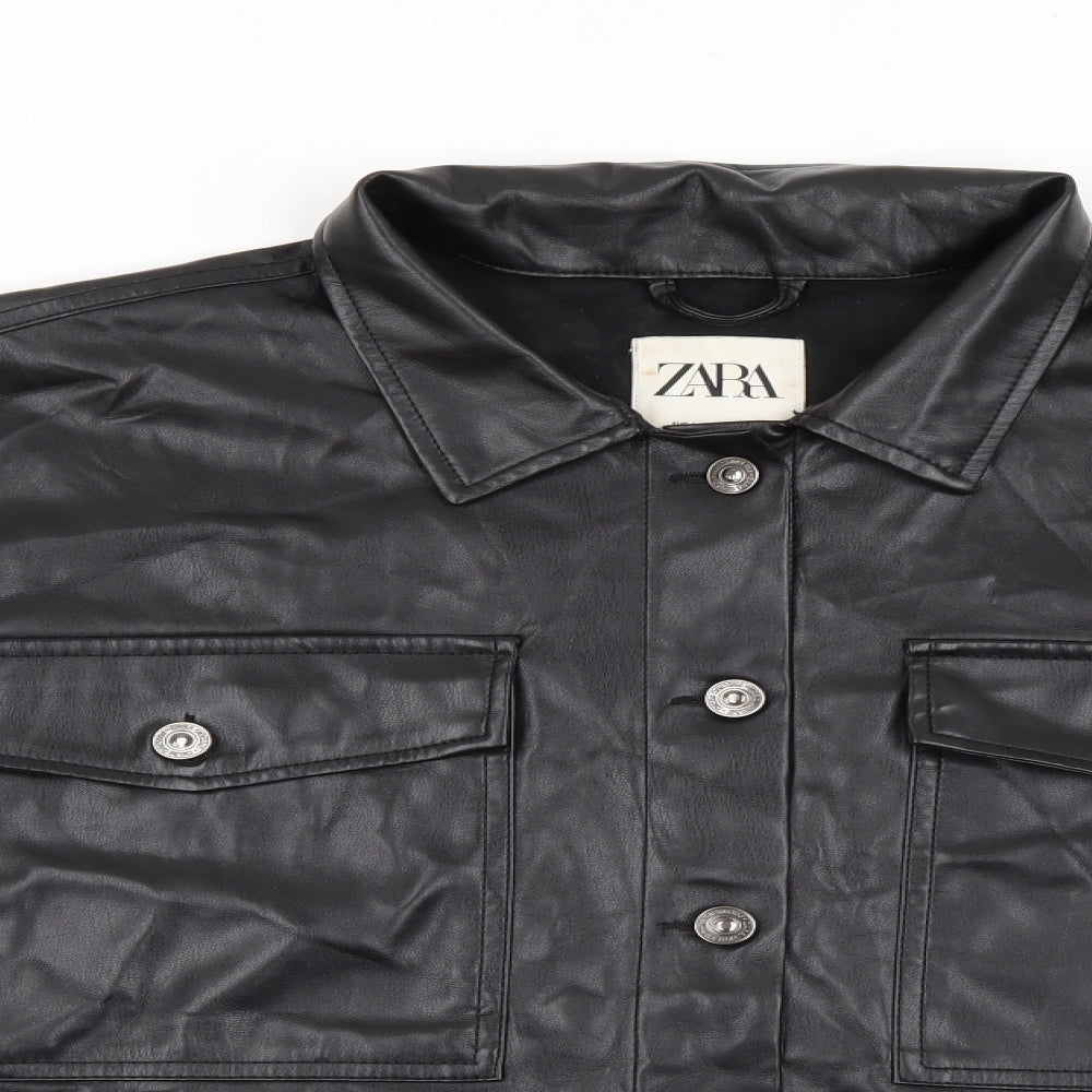 Zara Womens Black   Jacket  Size L  Button