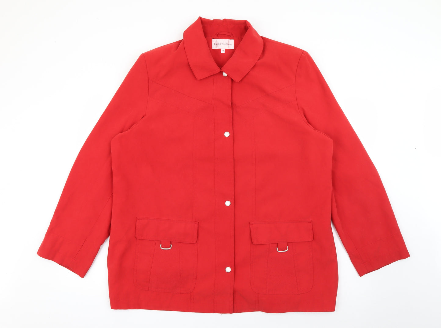 EWM Womens Red   Jacket Coat Size 18  Snap