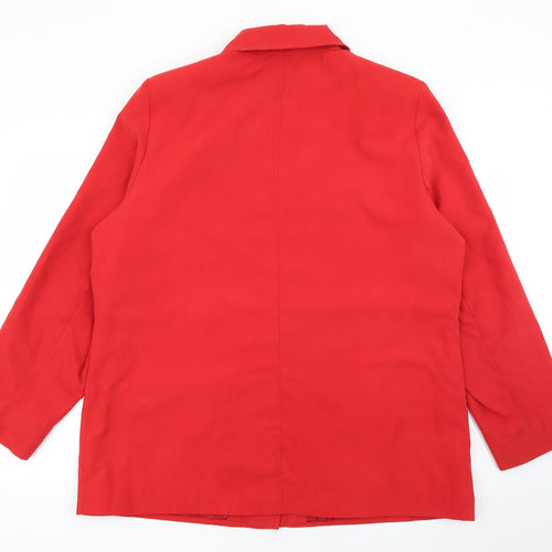 EWM Womens Red   Jacket Coat Size 18  Snap