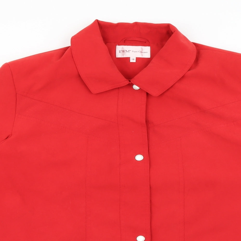 EWM Womens Red   Jacket Coat Size 18  Snap