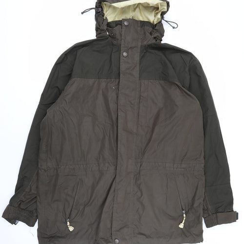 Crane Sports Mens Brown   Rain Coat Coat Size XL  Zip